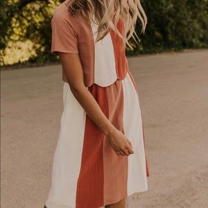Festival Salmon Colored Roolee Midi Dress